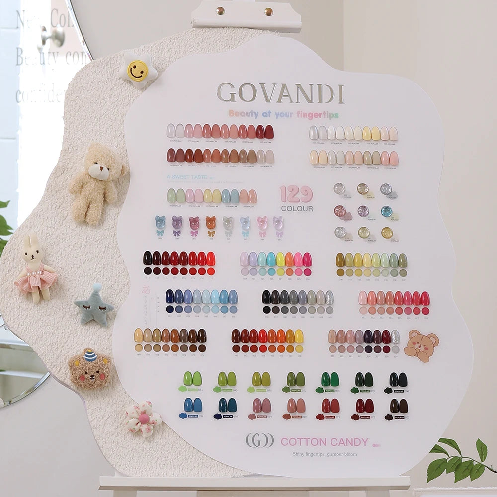 Govandi 129-Color UV/LED Gel Nail Polish Set Non-Toxic Soak-Off