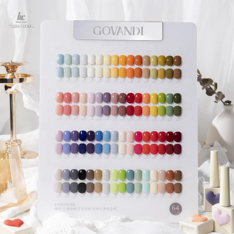 Govandi 64-Color Soak-Off UV Gel Nail Polish Set 15ml