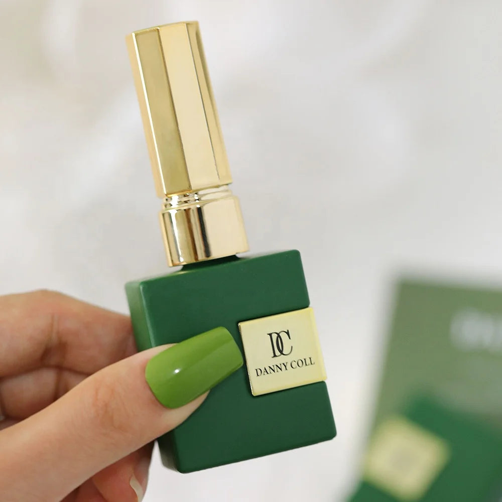 DannyColl 12-Color Green Glitter Jelly UV Gel Polish Set