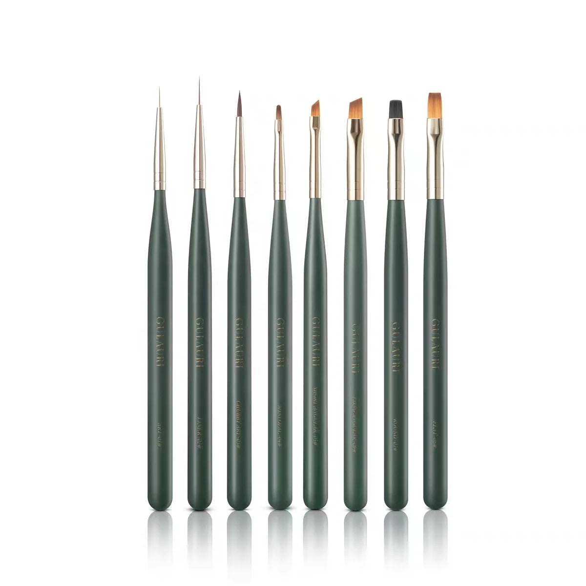 GULAURI Professional Nail Art Brush Set with 8 Precision Brushes