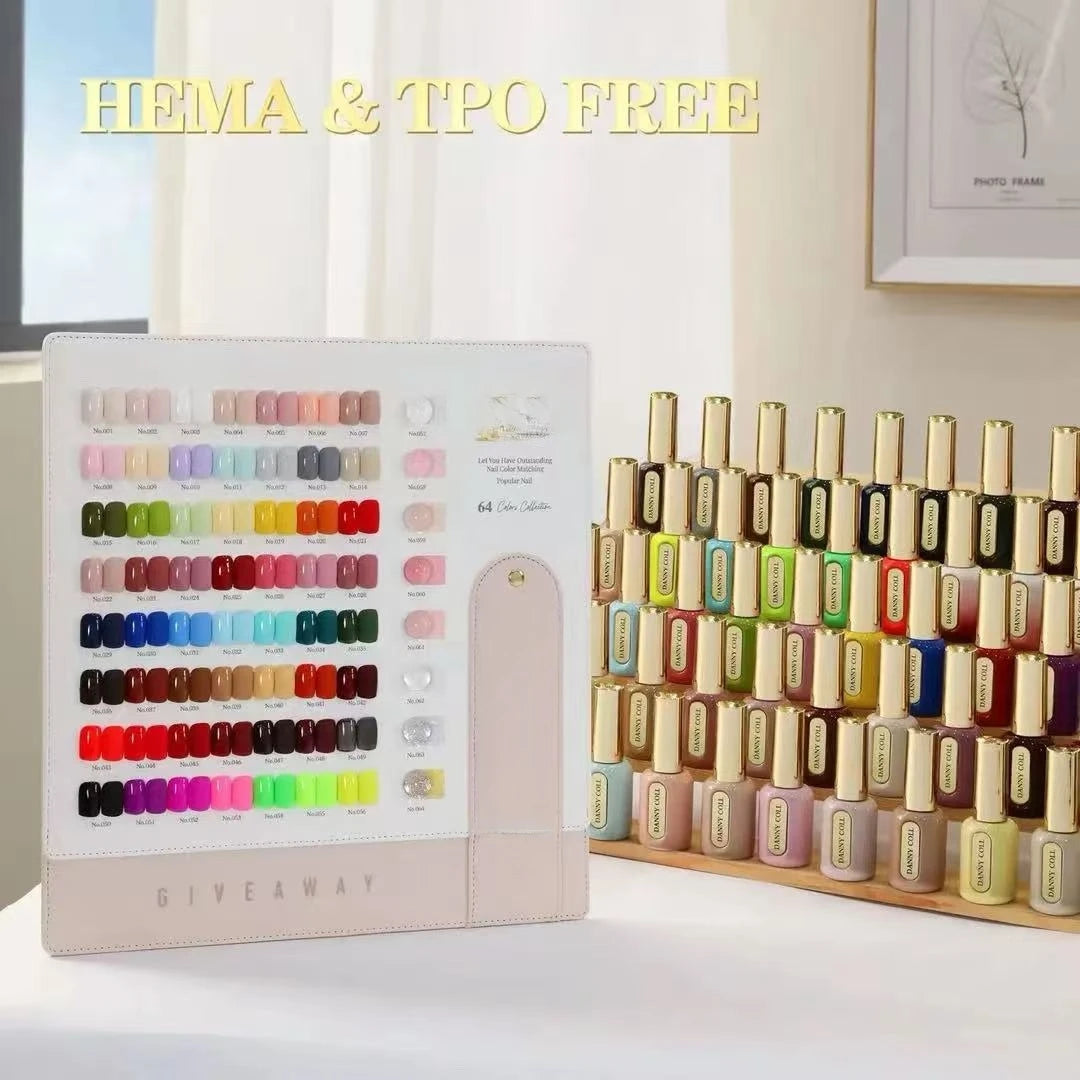 DANNY COLL 64-Color UV Gel Nail Polish Set 0.51oz