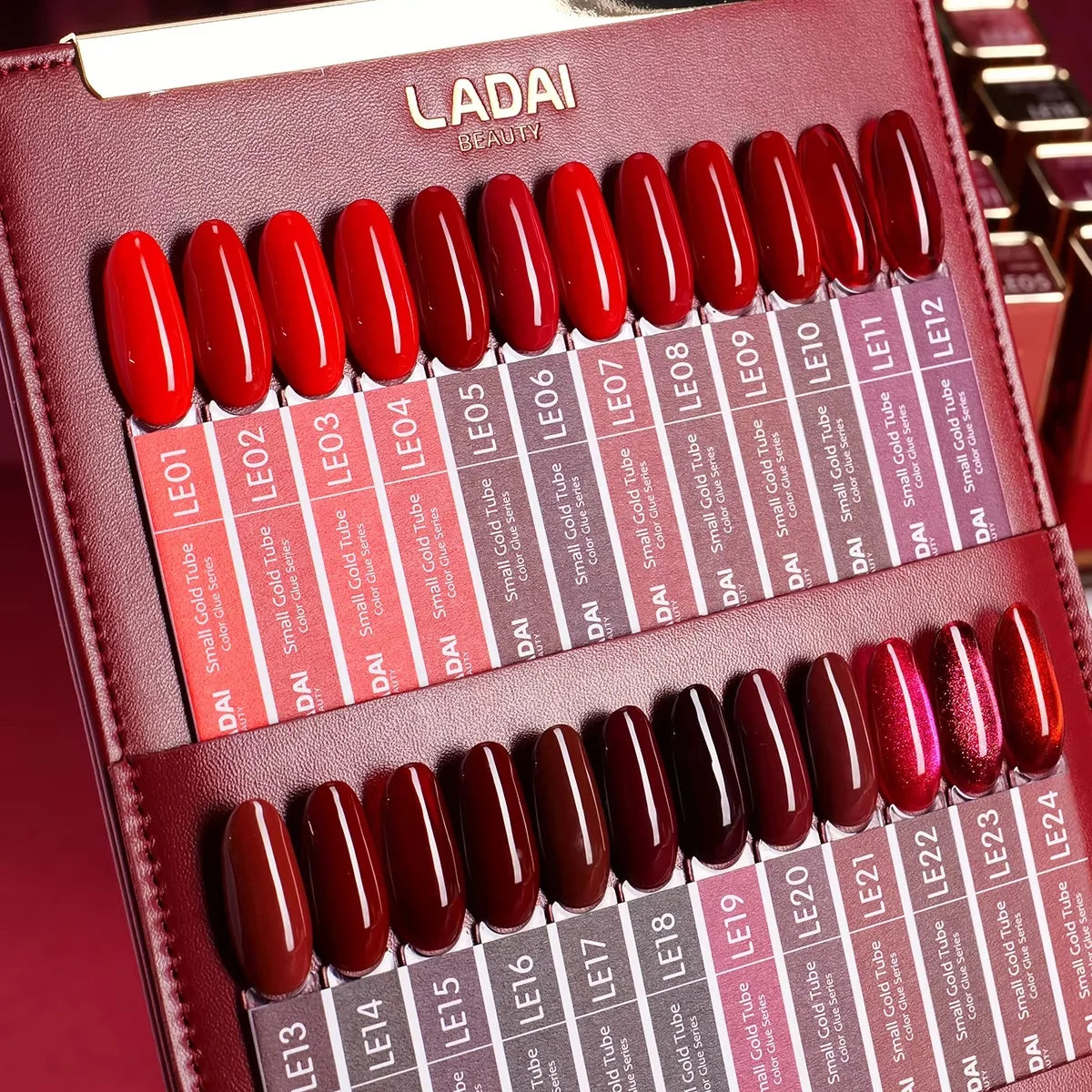 24-Color Red Series UV LED Soak-Off Gel Polish Set 12ml