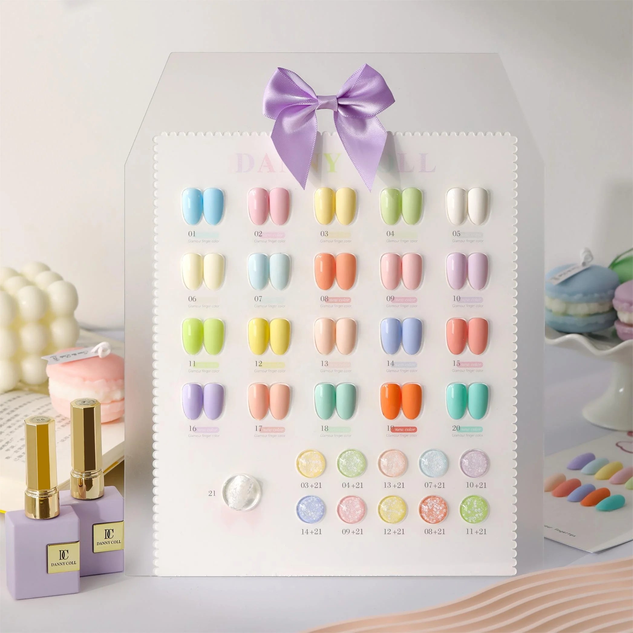 21-Color Soak-Off UV Gel Nail Polish Set Long-Lasting Wear