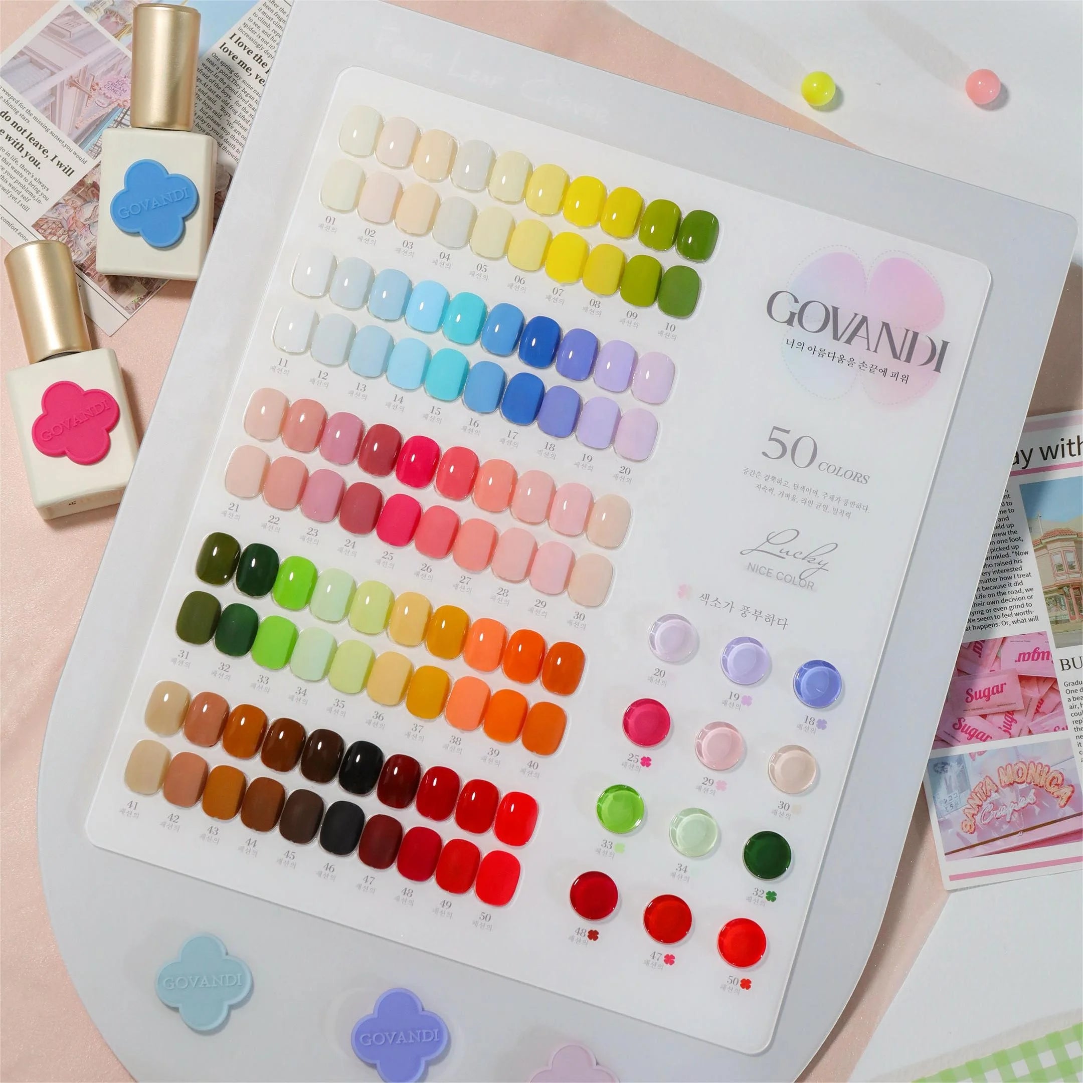 Govandi Korean UV Gel Nail Polish Set 50 Colors 15ml