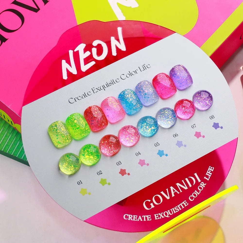 Govandi Neon Gel Polish Set - 8 colors