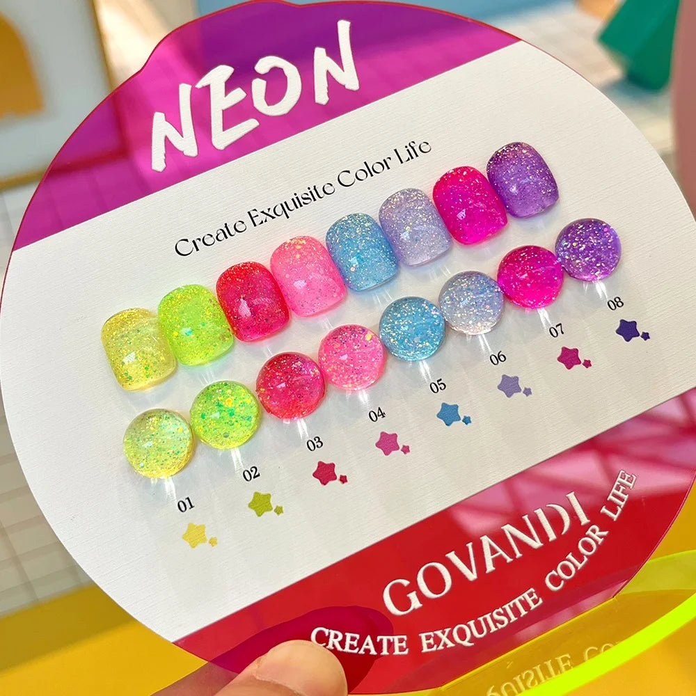 Govandi Neon Gel Polish Set - 8 colors